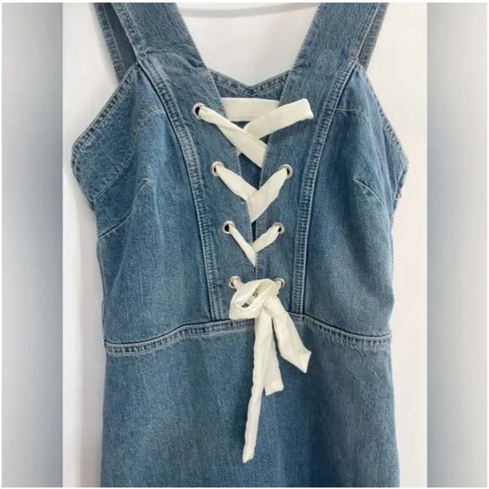 NWT PAIGE Tula Denim Dress in Nolita - Size L in excellent condition! - Picture 4 of 6